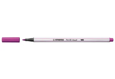 Immagine prodotto di Pennarello premium con punta a pennello per linee di larghezza variabile - STABILO Pen 68 brush - Penna singola - viola