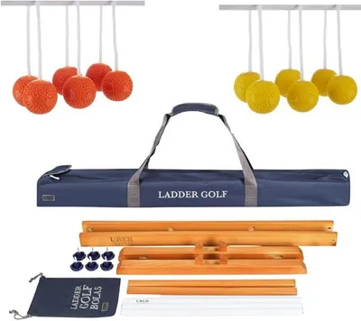 Imagen del producto de Conjunto de golf de calidad profesional, con estructura de madera, pelotas suaves en 4 colores, estuche de transporte de lujo, ideal para jugar al aire libre, apto para competiciones oficiales