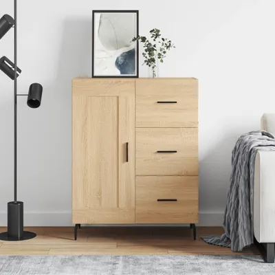 Zdjęcie produktu dla vidaXL Kredens dąb sonoma 69,5x34x90 cm Materiał drewnopochodny