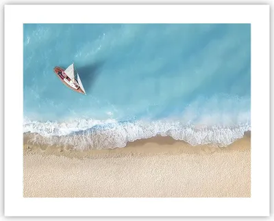 Produktbild von Poster - Poster ohne Rahmen - Yacht Sommer Meer - 50x40 cm - Wand Bild - Wanddeko - Wandbilder - Kunstposter - Wandposter - Bilder - Kunstdruck - Wanddekoration - Wandbild - P2XAA50x40-4140