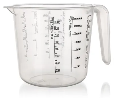 Zdjęcie produktu dla Mierka kuchenna, plastikowa, z podziałką, Culinaria, pojemność 1 litr