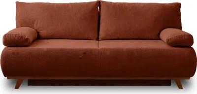 Image de Best Mobilier Cristal - canapé 3 places - convertible avec coffre - en velours texturé , Terracotta