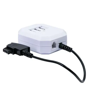 Produktbild von Schwaiger Telefon Anschlussverteiler TDA1230 532 4-fach weiß, 1 Stück, 2x TAE (F) / 1x TAE (N) / 1x