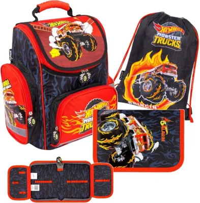 Produktbild von Schulranzen Hot Wheels St. Majewski 3-teiliges Jungen-Schulset