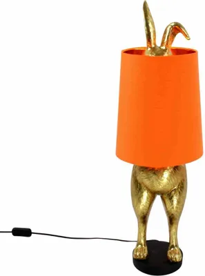 Produktbild von Werner Voß Tischleuchte Hiding Bunny Gold Orange, Tischlampe, Polyresin, 74 cm, 50440