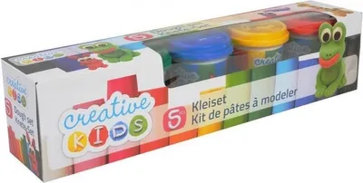 Obrázok produktu pre Modelovacia plastelína/plast v kelímku 5ks mix farieb v krabici 40x8x8cm
