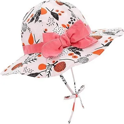 Produktbild von Sonnenhut Baby Mädchen Jungen Kinder Sonnenschutz UPF 50 Sommer Fischerhut Breite Krempe 12-24 Monate Weiße Litschi