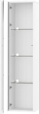 Produktbild von okwish Vitrine Highboard mit Hohe 170,Sideboard Beistellschrank mit Glastrennwand und LED-Farbwechsellicht durch Fernbedienung/App-Einstellung,weiß
