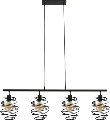 Immagine prodotto di Lampada a sospensione 4xE27 Lampada a sospensione retrò Black Steel 60W Briloner
