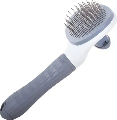 Obrázek produktu pro Verk 19338 Samočistící kartáč na psy a kočky XL 19 cm šedý