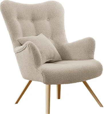 Produktbild von MIRJAN24 Sessel Zawil Boucle, Vintage Relaxsessel, Polstersessel, Wohnzimmersessel vom Hersteller (Farbe: Baloo 2074)