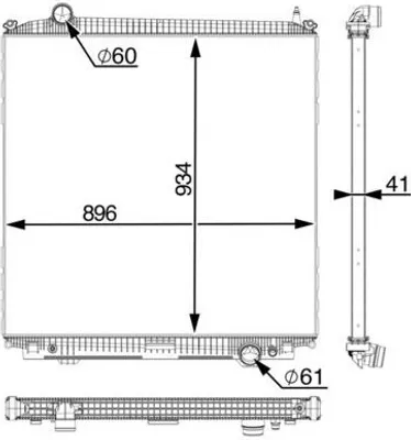 Produktbild von MAHLE CR 2390 000P Kühler Wasserkühler Motorkühler für MAN TGX