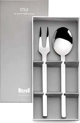 Produktbild von MEPRA Stile 2 tlg Set Servierbesteck Gabel Löffel Servierlöffel Edelstahl Neu