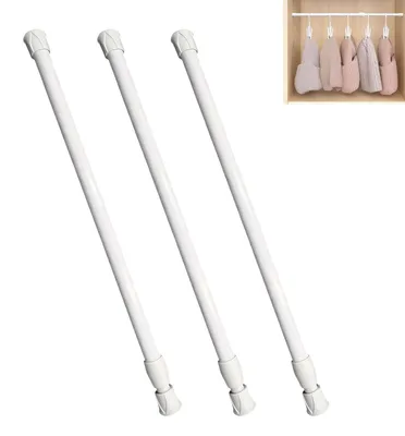Teleskop-Gardinenstangen 3er-Set, 30-50 cm, ohne Bohren