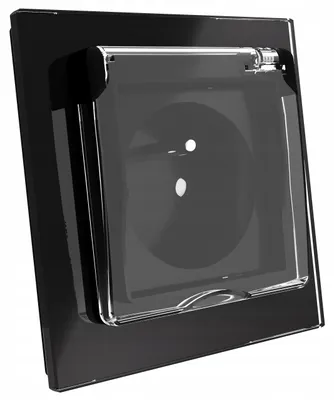 Produktbild von Livolo Steckdose IP44 Hermetisch Schwarz mit Schutzkontakt