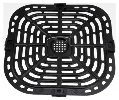 Produktbild von Grillpfanne für Heißluftfritteusen, quadratische Grill- und Crisperplatte, Edelstahl Ersatzplatte, 24 x 23 cm