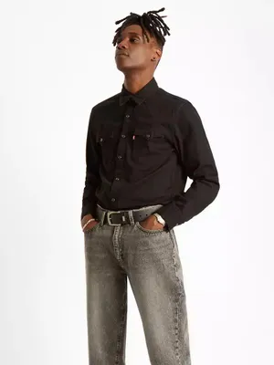 Image de Chemise Levis pour homme, modèle 85744 0002, en denim noir "Barstow"