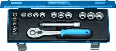 Produktbild von GEDORE D 30 JMU-10 Steckschlüssel-Satz 3/8" 16-teilig UD 6-19 mm, 2682893
