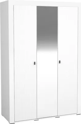 Produktbild von Kleiderschrank Drehtürenschrank Schrank Garderobe mit SpiegelMOSSO 02 weiß