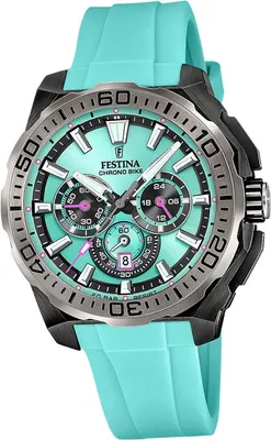 Produktbild von Festina Herrenuhr Chrono Bike Armbanduhr Kautschuk tuürkis blau D2UF20726/2