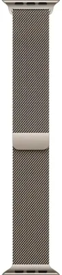 Produktbild von Apple 46 mm Milanaise Armband Natur - M/L, Band, Smartwatch, Stahl, Apple, Watch 46 mm, Edelstahl