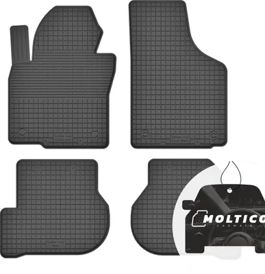 Image de Tapis en caoutchouc avec bordure Tapis de voiture en caoutchouc Tapis de voiture ajusté 4 pièces - convient à la Seat Altea XL 2006-2015