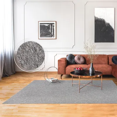 Produktbild von Teppich Wohnzimmer Schlafzimmer Kurzflor Waschbar Melierte Optik Einfarbig Weich Grösse 200x280 cm