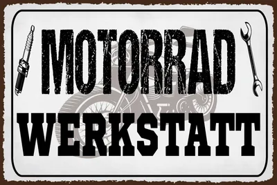 Produktbild von vianmo Holzschild 12x18 cm Motorrad Werkstatt Werkzeug