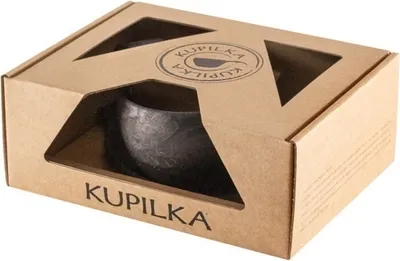 Produktbild von Kupilka-Becher mit Löffel und Untertasse, 210 ml, schwarz