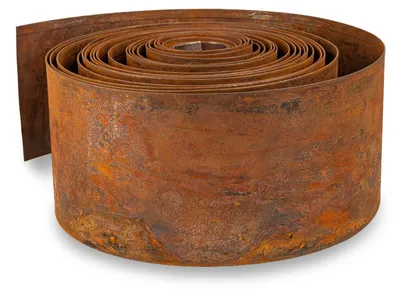Produktbild von Cortenstahl Randstein 5 m - Höhe 14 cm, Einfach zu Montieren