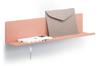 Productafbeelding van Solidchoice - Wandplank met Sleutelhaken en Organiser voor Kleine Voorwerpen