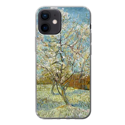 Produktbild von MuchoWow® Handyhülle Schutzhülle Hülle für iPhone 12 Blühender Pfirsichbaum - Vincent van Gogh Silikon Softcase Handy Hülle - Schutzhülle