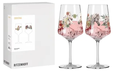 Produktbild von Ritzenhoff Reitgold Cocktail Weinglas-Set 2er 544 ml Kristallglas