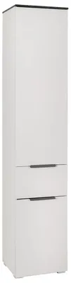 Produktbild von Hochschrank - B 40 cm - 2 Türen - 1 Schublade - Cashmeregrau matt - Schwarz