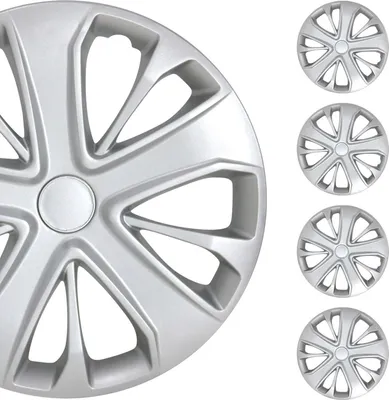 Produktbild von 4x Radkappen Radzierblenden Radblenden für Auto 15" Zoll Radkappensatz Silber