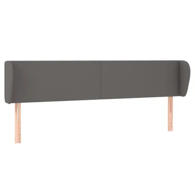 Produktbild von vidaXL Kopfteil mit Ohren Grau 163x23x78/88 cm Kunstleder
