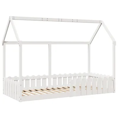 Obrázok produktu pre vidaXL Detská posteľ domček posteľ biela 90x190 cm masívne borovicové drevo