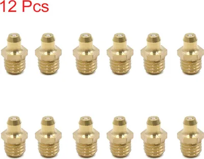 Image de 12pcs Graisseur Droit M10x1.5 Filetage Raccord Graisseur Laiton pour Auto Moto