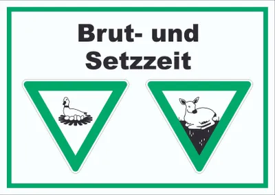 Produktbild von Brut- und Setzzeit Schild A2 Rückseite selbstklebend