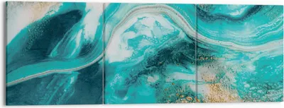 Produktbild von Bild auf Leinwand - Leinwandbild - 3 Teile - Wasser Meer Ozean - 150x50cm - Wand Bild - Wanddeko - Wandbilder - Leinwanddruck - Bilder - Wanddekoration - Leinwand bilder - Wandbild - CA150x50-5108