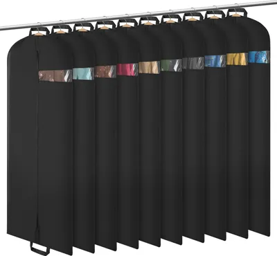 Immagine prodotto di Set di 10 borse per indumenti TolleTour 150x60cm con manico nero