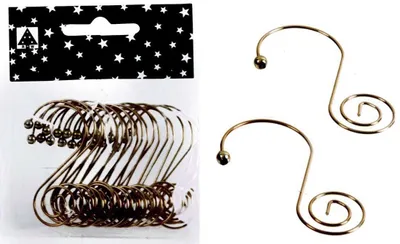Produktbild von Weihnachtsschmuck Aufhänger - 20 Stück, 5 cm, Metall, gold