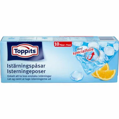 Imagen del producto de Bolsas para cubitos de hielo, 10 unidades, 15 cubitos por bolsa, marca DFP