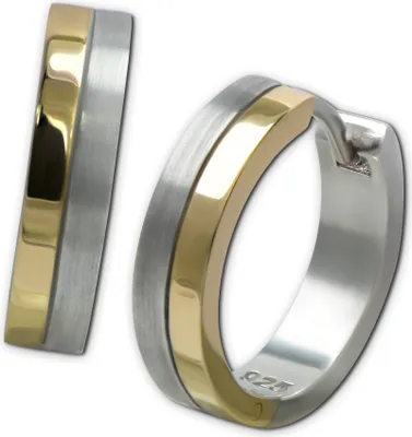 Produktbild von SilberDream gold Ohrringe SilberDream Ohrringe Damen 925 Silber Creolen SDO4429T