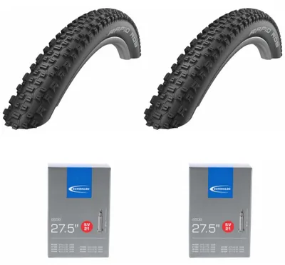 Produktbild von 2x Schwalbe Drahtreifen RAPID ROB 27.5x2.25 + 2x Schwalbe Schlauch SV21