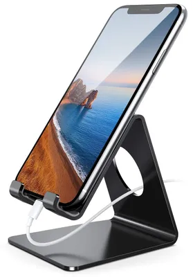 Immagine prodotto di Lamicall, supporto portatile per smartphone, in alluminio – supporto per cellulare – nero