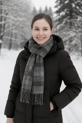 Produktbild von Winterschal Karolo  Italy, mit Karomuster von collezione alessandro