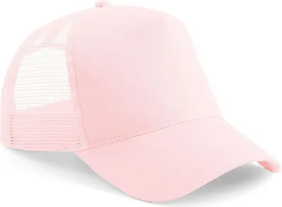 Produktbild von Beechfield Herren Mesh Trucker Baseballkappe RW260 (Einheitsgröße) (Pastellrosa/Pastellrosa)