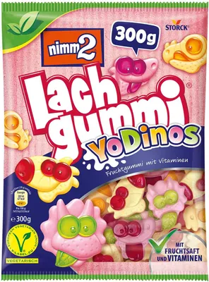 Produktbild von Storck Nimm2 Lachgummi YoDinos Fruchtgummis mit Vitaminen 300g