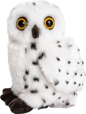 Produktbild von Uni-Toys - Schnee-Eule - 19 cm (Höhe) - Plüsch-Vogel - Plüschtier, Kuscheltier
